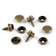 Capse cu surub ø15 mm - Nichel (50 Seturi)