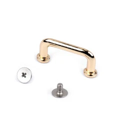 Inel / buclă cu șurub 22 mm - Auriu clasic (10 Seturi)