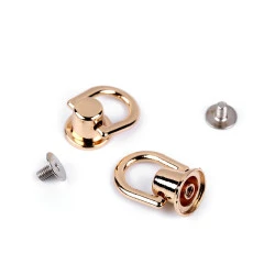 Butoni cu șurub și ocheț ø12 mm - Auriu rose (10 Seturi)