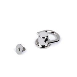 Butoni cu șurub și ocheț ø12 mm - Nichel (10 Seturi)