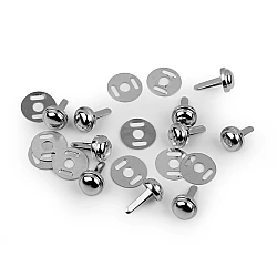 Ţinte metalice / piciorușe metalice genți, ø10 mm - Nichel (50 Seturi)