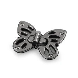 Închizătoare geantă fluture 37x52 mm - Nichel negru (1 Set)