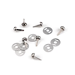Ţinte metalice / piciorușe metalice genți, ø8 mm - Nichel (10 Seturi)