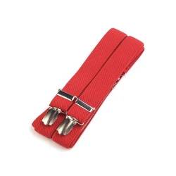 Bretele pantaloni tip x, unicolor - Roșu (1 Bucată)