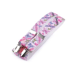 Bretele copii tip y, 60 cm, diverese modele - Roz deschis (1 Bucată)