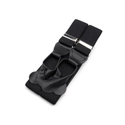Bretele pantaloni tip y, prindere nasturi - Negru (1 Bucată)