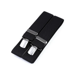 Bretele pantaloni, lățime 3,5 cm, lungime 120 cm - Negru (1 Bucată)