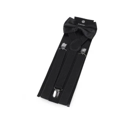 Set bărbătesc bretele și papion - Negru (1 Set)