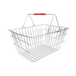 Coș de cumpărături metalic - Nichel (1 Bucată)