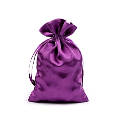 Săculeț satin pentru cadouri, 11x17 cm - Mov închis (1 Bucată)