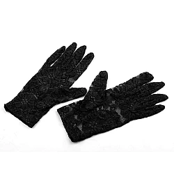 Mănuși din dantelă - Negru (1 Pereche)
