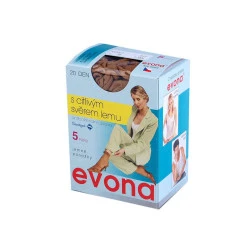 Șosete nylon evona 20 den, set 5 perechi - Brown sugar (1 Cutie)