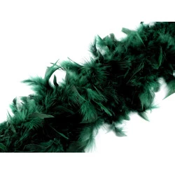 Șirag fulgi boa, pene curcan 60g, lungime 1,8m - Verde închis (1 Bucată)