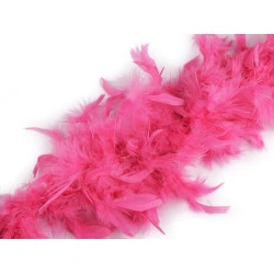 Șirag fulgi boa, pene curcan 60g, lungime 1,8m - Roz violet (1 Bucată)