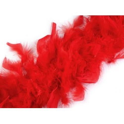 Șirag fulgi boa, pene curcan 60g, lungime 1,8m - Roșu (1 Bucată)