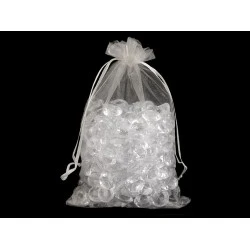 Săculeț organza pentru cadouri, 14x21 cm - Alb (10 Bucăți)