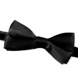 Papion satin - Negru (1 Bucată)