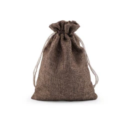 Săculeț rustic imitație iută, 12,5x17,5 cm - Maro deschis mediu (1 Bucată)