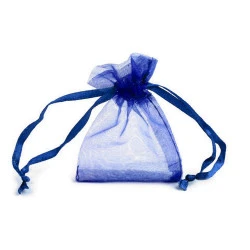 Săculeț organza pentru cadouri, 4,5x7 cm - Albastru regal (10 Bucăți)