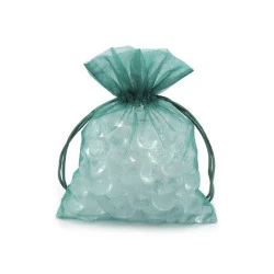 Săculeț organza pentru cadouri, 13x18 cm - Verde (10 Bucăți)