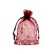 Săculeț organza pentru cadouri, 10x15 cm - Roșu x-mas (10 Bucăți)