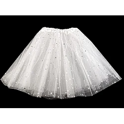 Fustă de carnaval cu paiete - Alb (1 Bucată)