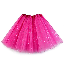 Fustă de carnaval cu paiete - Roz strident (1 Bucată)