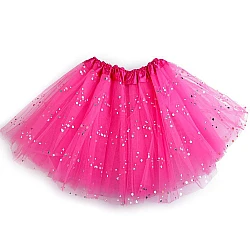 Fustă de carnaval cu paiete - Roz violet (1 Bucată)