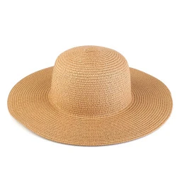 Pălărie de vară pentru femei decorabilă - Maro natural (1 Bucată)