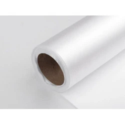 Satin, lățime 14 cm - Alb (9 Metri)