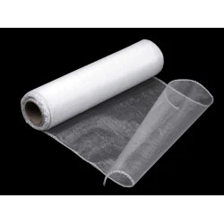 Organza, lățime 21 cm - Alb (9 Metri)