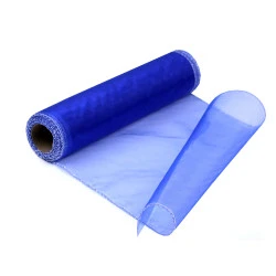 Organza, lățime 21 cm - Albastru cobalt (9 Metri)