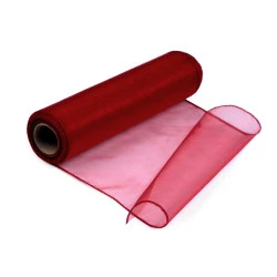 Organza, lățime 21 cm - Bordo (9 Metri)