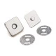 Închizatori / capse magnetice pătrate, 18x18 mm - Alamă antică (100 Seturi)