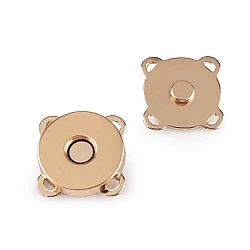 Închizatori / capse magnetice de cusut, ø18 mm - Auriu rose (100 Seturi)