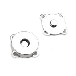 Închizatori / capse magnetice de cusut, ø18 mm - Nichel (5 Seturi)