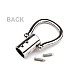 Terminație șnur / mânere genți, 35x60 mm - Nichel (2 Seturi)