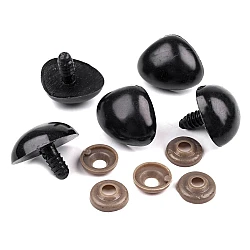 Nas pentru jucării cu dispozitiv de siguranță,18x23 mm - Negru (100 Seturi)