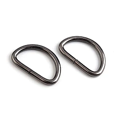 Inel metalic tip d, lățime 25 mm - Nichel negru (10 Bucăți)