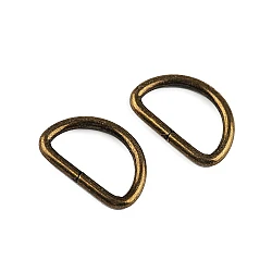 Inel metalic tip d, lățime 25 mm - Alamă antică (10 Bucăți)