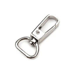 Carabină metalică pivotantă, gaură 15 mm - Nichel (1 Bucată)