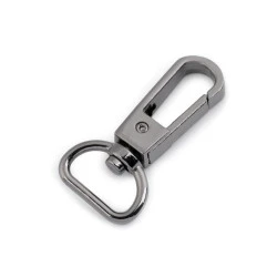 Carabină metalică pivotantă, gaură 15 mm - Nichel negru (1 Bucată)