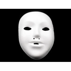 Mască de carnaval decorabilă - Alb (1 Bucată)