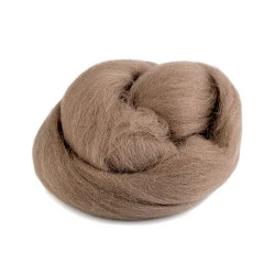 Lână merinos pieptănată, 20 g - Maro foarte deschis (1 Sac)