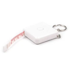 Ruletă breloc, lungime 150 cm - Alb (1 Bucată)