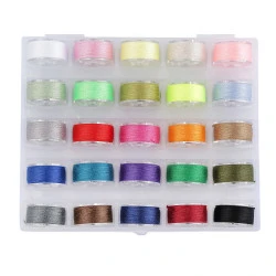 Bobine cu ață în cutie de plastic - Mix culori (1 Cutie)