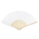 Evantai decorabil, 21x36 cm - Alb (1 Bucată) Evantai decorabil, 21x36 cm - Alb (1 Bucată)