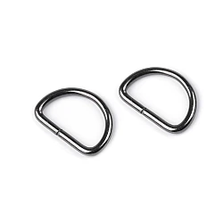 Inel metalic tip d, lățime 12 mm - Nichel negru (100 Bucăți)