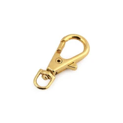 Carabină metalică pivotantă, gaură 4 mm - Auriu (5 Bucăți)