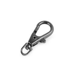 Carabină metalică pivotantă, gaură 4 mm - Nichel negru (5 Bucăți)